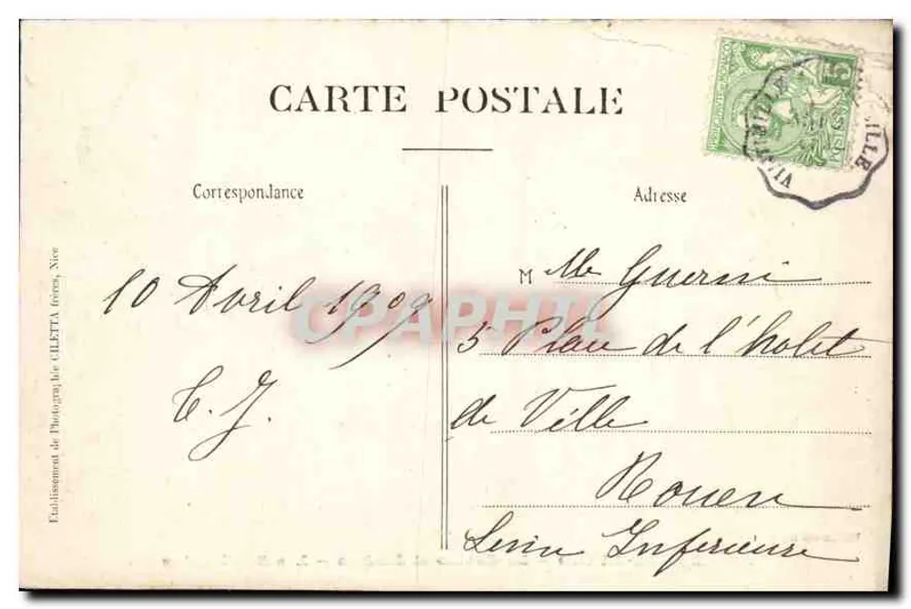 Monte-Carlo — Das Casino und die Gärten — Les Boulingrins — Ausgabe Chiletta, Nizza, n°788 - Rückseite