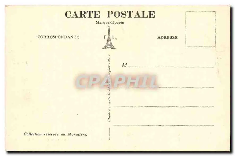 N.D. DE LAGHET (A.M.) — Einige der Gemälde, die um den Cloister des Klosters ausgestellt sind — Verlag F.L. Nr. 33 - Rückseite