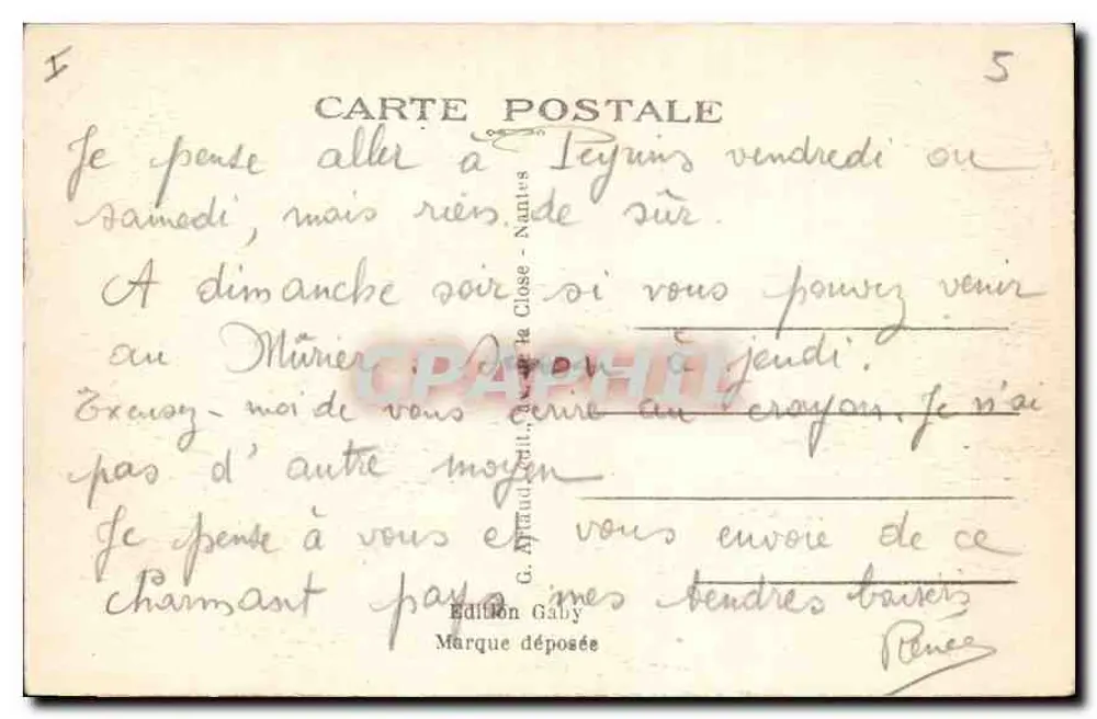 Montelimar — Der öffentliche Garten — Die Fontäne — Gaby, n°37 - Rückseite