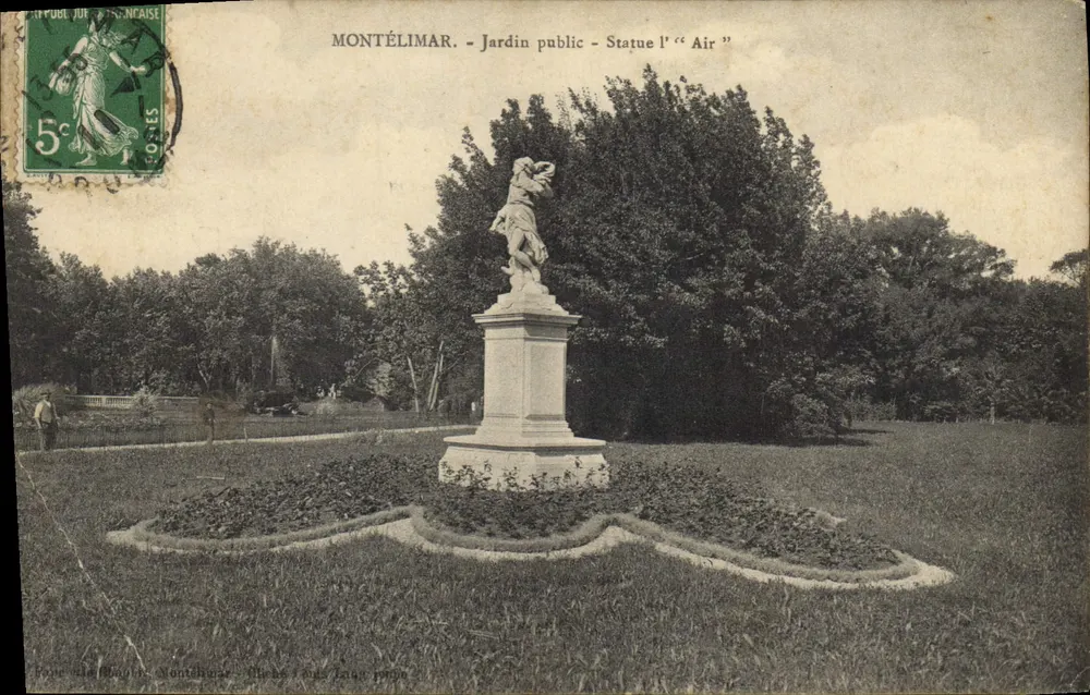 Montélimar - Jardim Público - Estátua l'« Air » - Frente