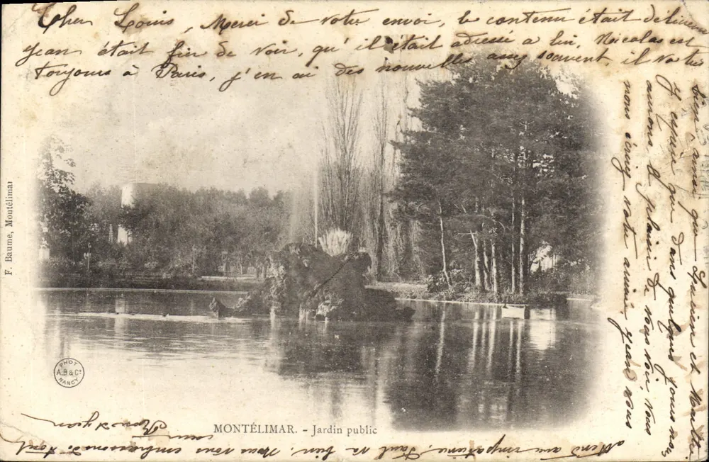 Montélimar — Jardin public — F. Baume, Montélimar - Voorkant