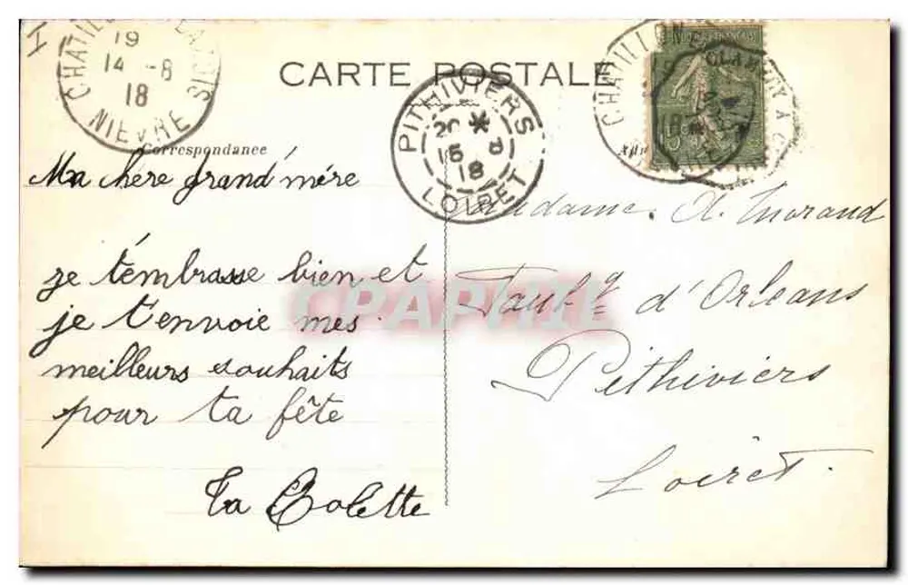 Chatillon-en-Bazois — Ansicht des Schlosses von der Station — Roubé, Châtillon, n°2102 - Rückseite