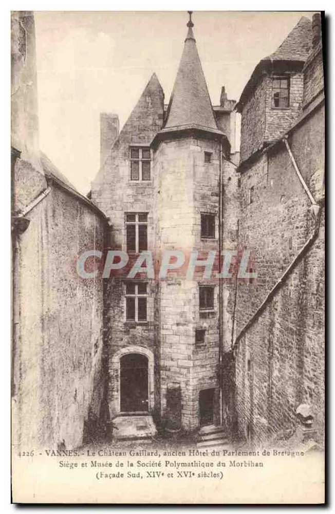 VANNES - Schloss Gaillard, ehemaliges Hotel des Parlaments von Bretagne (Südseite, 14. und 16. Jahrhundert) - Vorderseite