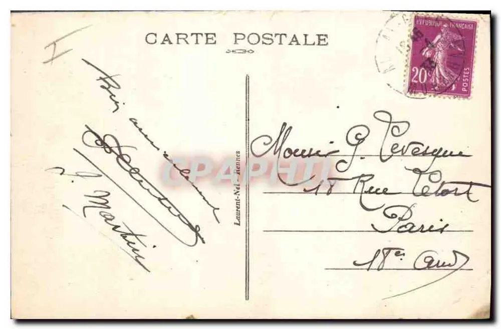 Sainte-Anne-d'Auray — A Basílica — Editor Laurent-Nel-Mennes, n° 718 - Verso