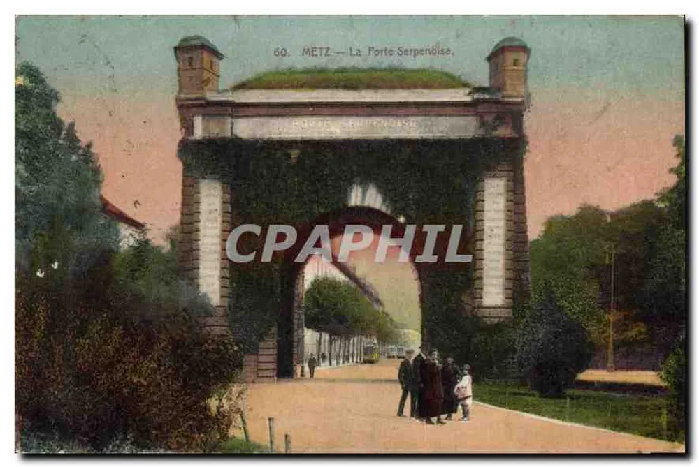 Metz — A Porta Serpenoise — editor Ch. Fischer, n°60 - Frente