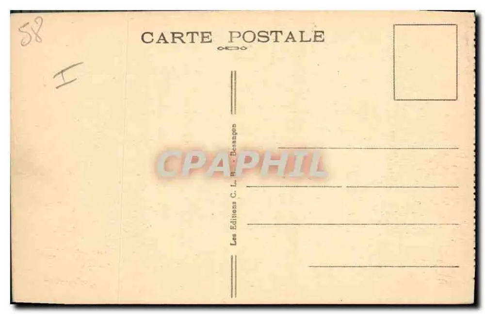 POUGUES-les-EAUX (Nièvre) — Ein Eckchen des Parks — Éditions C. L. R. Besançon - Rückseite
