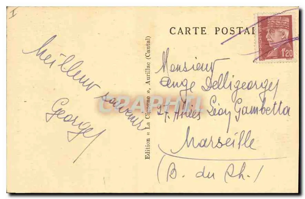 Ruinen des Schlosses Apchon — Die Schönsten historischen Schlösser des Cantal — Ausgabe « La Cigogne » Nr. 65 - Rückseite