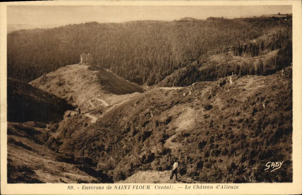 Umgebung von SAINT-FLOR Cantal — Schloss Alleuze — Saby - Vorderseite