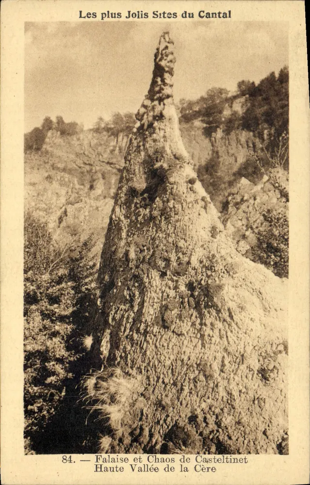 Klippe und Chaos von Casteltinet — Hochtal der Cère — Edition « La Cigogne », Aurillac - Vorderseite