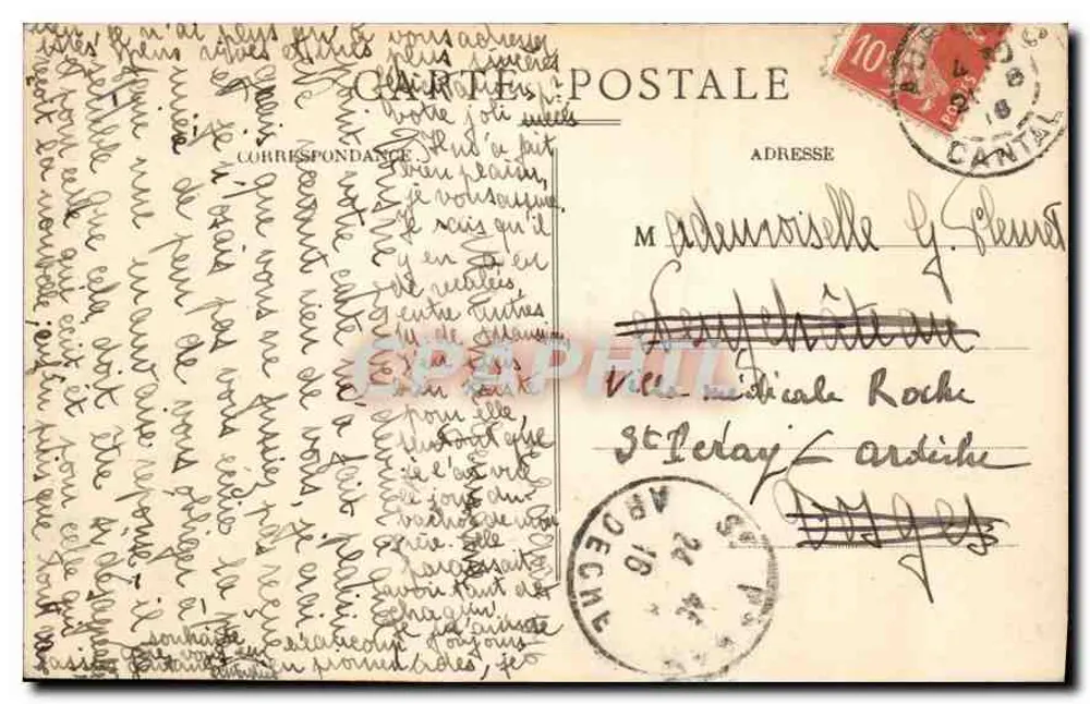 O Cantal pitoresco — 1278. O Passo da Cère — Editor anônimo - Verso