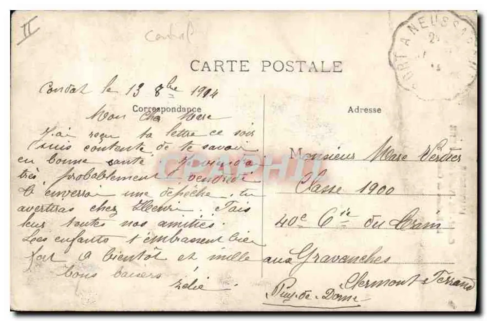 L'Auvergne - Cantal - Tal der Cère - die Felsen von Compaing - Rückseite