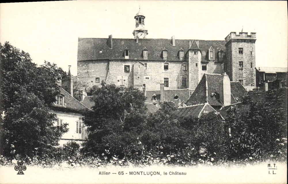 Montluçon, o Castelo — Allier — 65 — editor M.T. I.L. - Frente