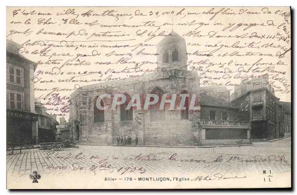 Montluçon, a Igreja Notre-Dame — Allier — n° 176 - Frente