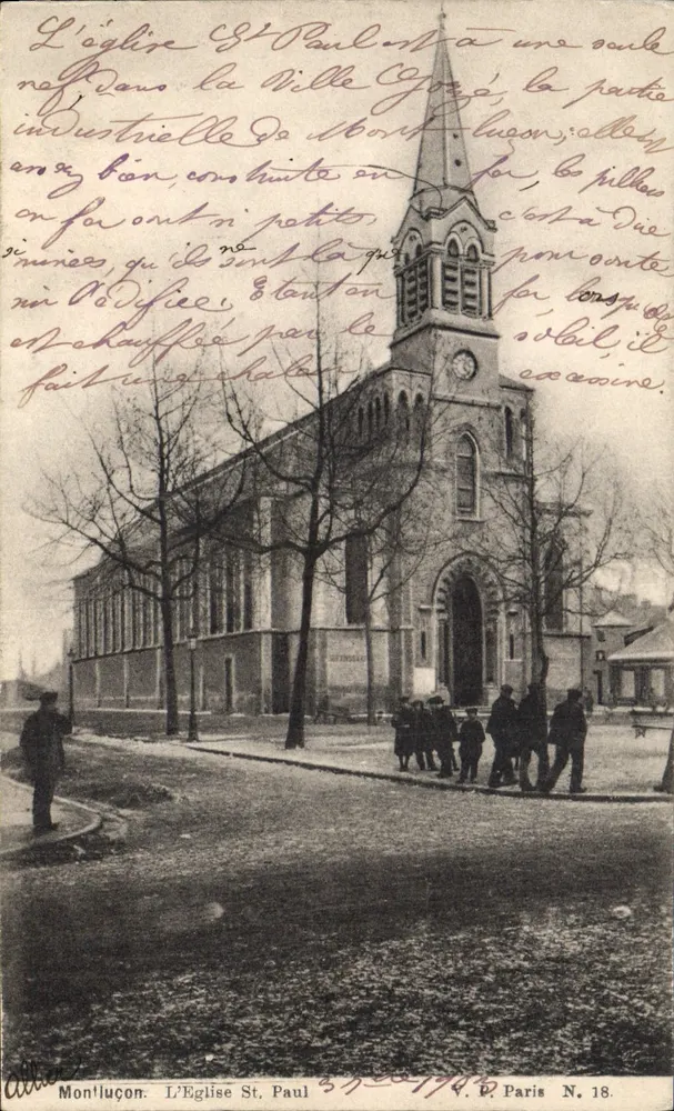 Monlucón. A Igreja de São Paulo — editor V. P. Paris, n° 18 - Frente