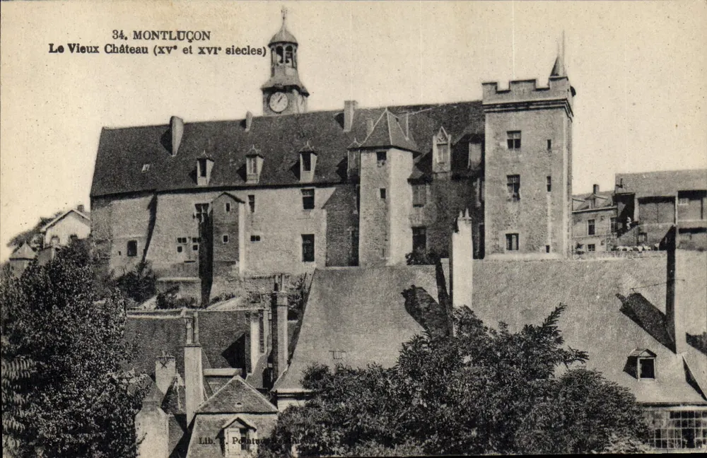 Montluçon — O Velho Castelo (séculos XV e XVI) — Lib. T. Poliatu - Frente
