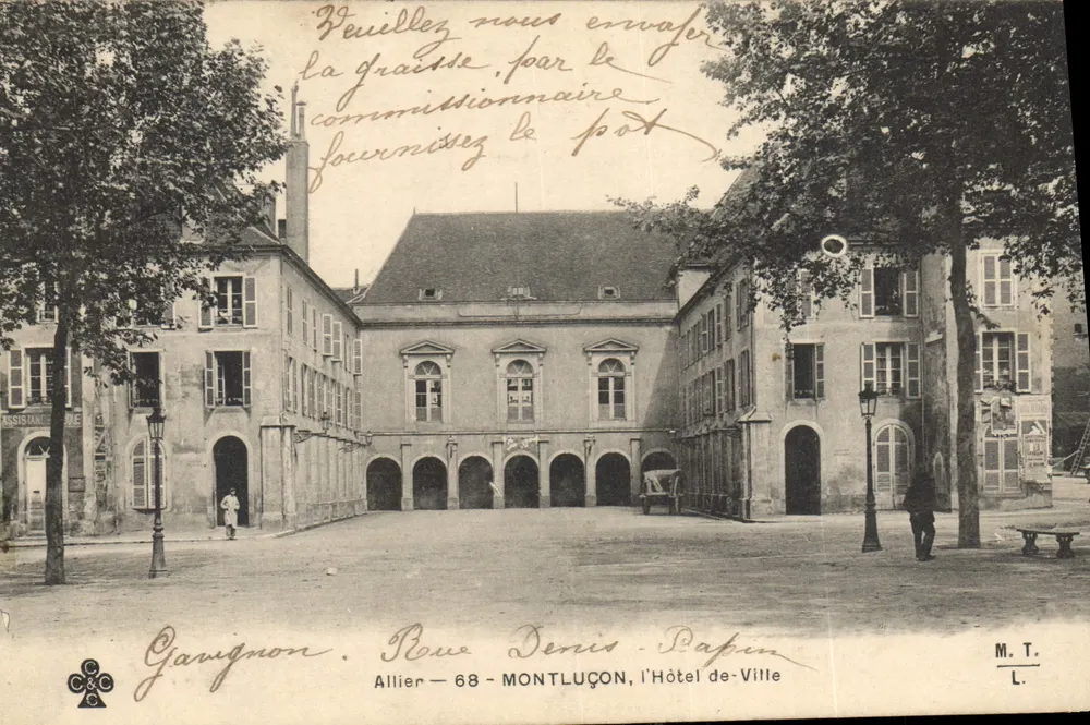 Montluçon — Hotel de Ville — editor Denis Papin, n° 68 - Frente