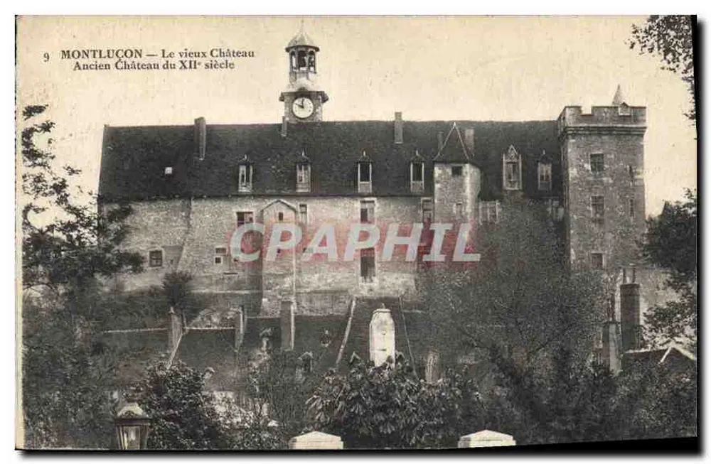 Montluçon — Das alte Schloss — Altes Schloss des 12. Jahrhunderts - Vorderseite
