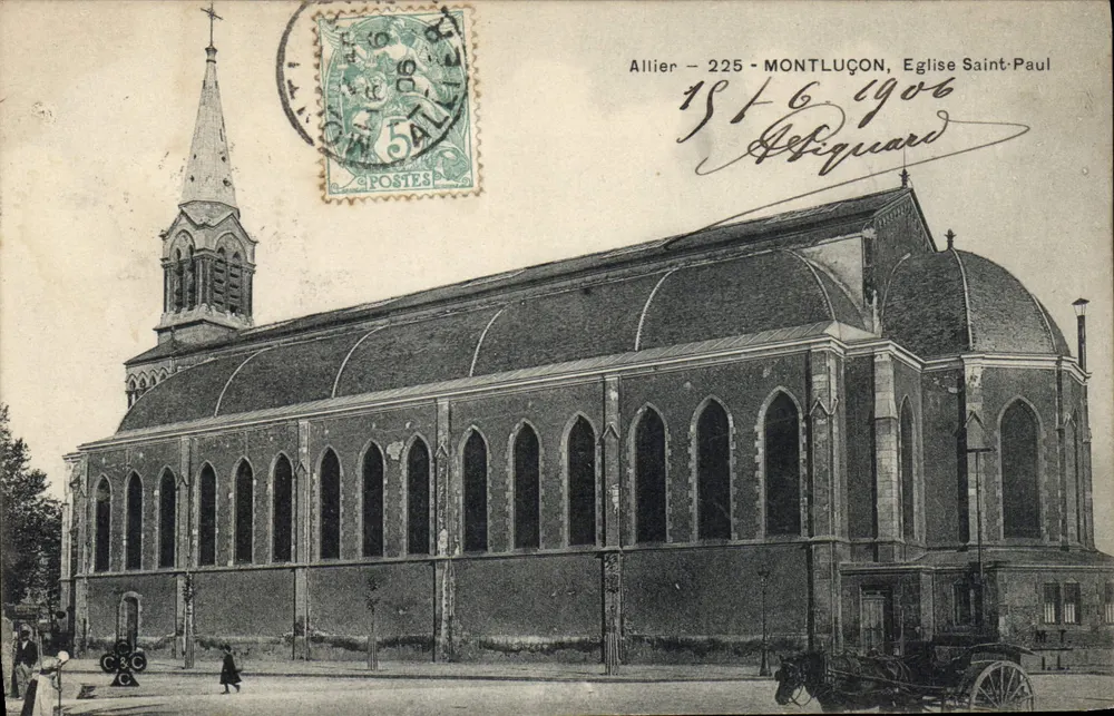 Montluçon - Igreja de São Paulo — Allier 225 — editor Allier - Frente