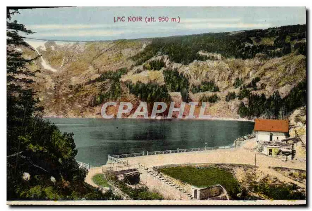 Lago Negro (alt. 950 m.) — vista panorâmica — Cartas 'La Cigogne', Strasbourg - Frente