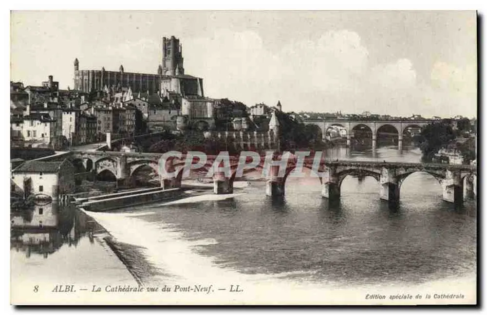 Albi — Blick auf die Kathedrale vom Pont-Neuf — Sonderausgabe der Kathedrale - Vorderseite