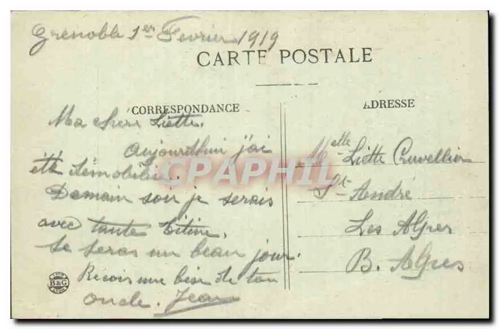 Grenoble — Os Quais e os Fortes — E.R. — n°1553 - Verso