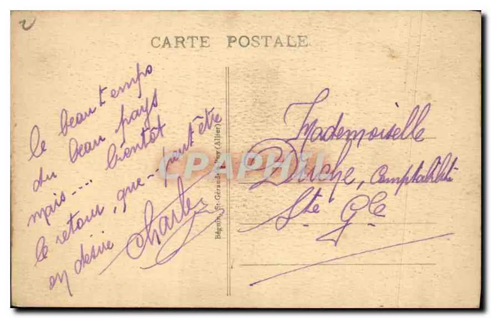 A Auvergne pitoresca — Igreja de São Salvador da Daille — Editora: Ed. Saint-Aubin - Verso