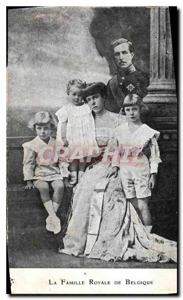 La Familia Real de Bélgica — fotografía de grupo - Anverso