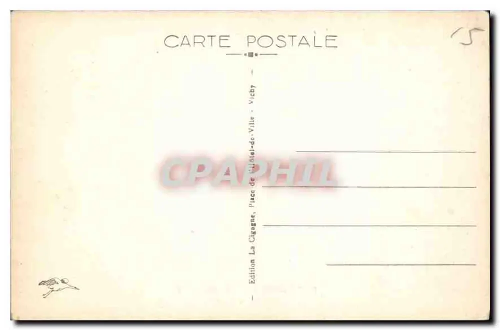 A Auvergne Pittoresca — A Noiva — Edição La Cigogne, Vicby - Verso