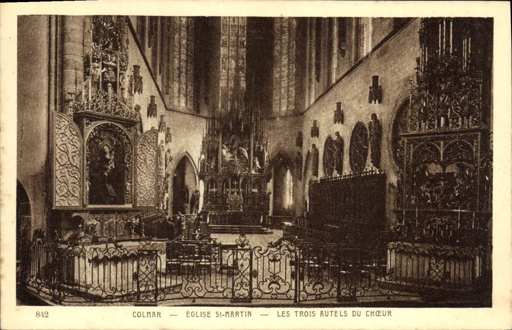 Colmar — Kirche St-Martin — Die drei Altäre des Chors - Vorderseite