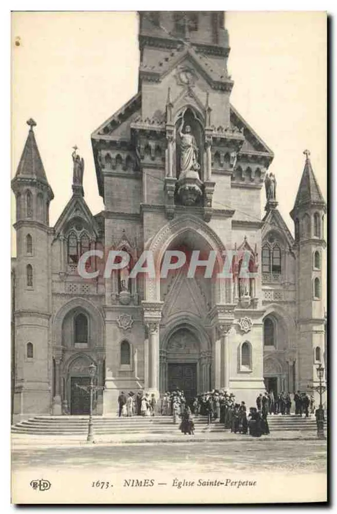 Nîmes — Igreja de Santa Perpétua — Editor E.D. n° 1673 - Frente