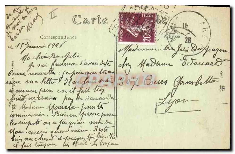 Nîmes — O Palácio de Justiça — ND. Fot. - Verso
