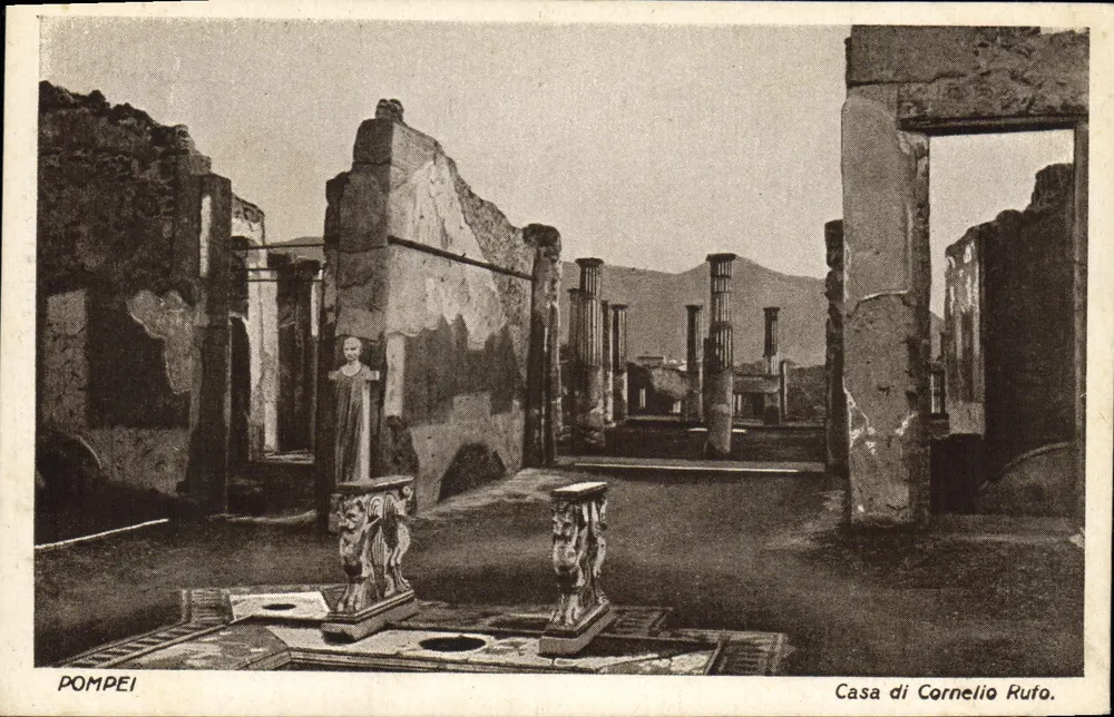 Pompei — Ruínas da Casa di Cornelio Ruto — editor Platiné, n°4 - Frente
