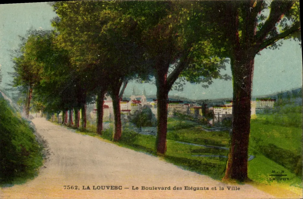 La Louvesc — Der Boulevard des Élégants und die Stadt — Margerit-Braming Kunstausgabe, Le Puy - Vorderseite