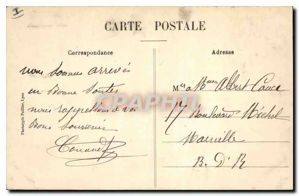 La Louvesc - See Grand'Lieu und Berg Besset — Phototype Paullier, Lyon, n°113 - Rückseite