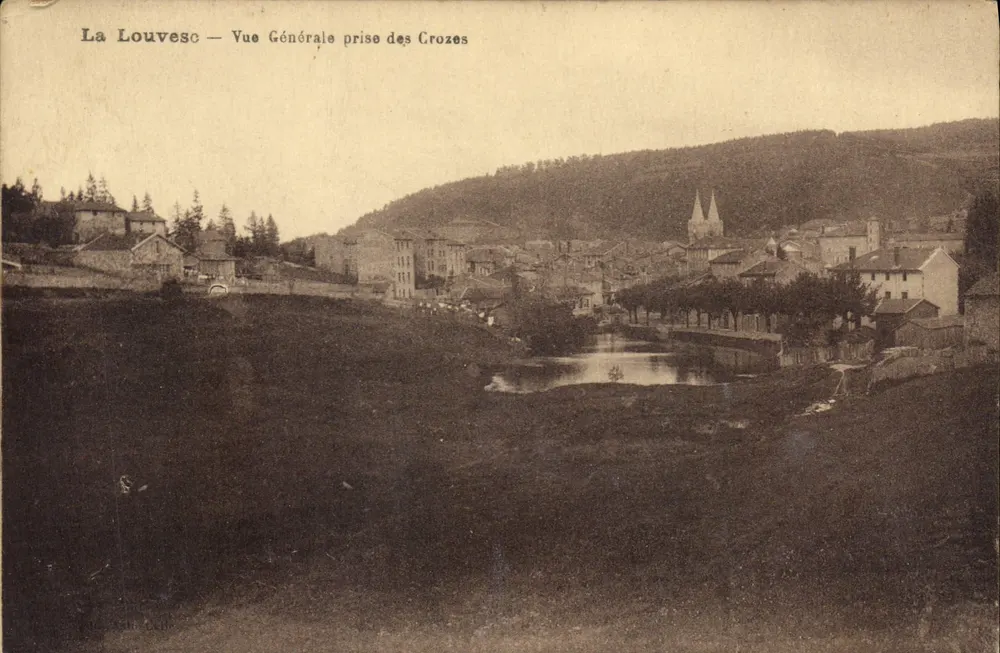 La Louvesc — Allgemeiner Blick vom Crozes aus — Impr. Phot. A. Thomas et H. Rastrelli, Toulouse - Vorderseite
