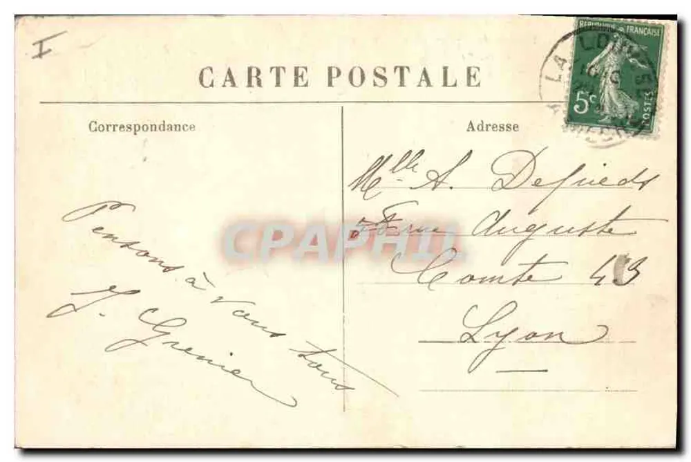 La Louvesc - See du Grand Lieu und allgemeiner Blick — M.B. Le Puy - Rückseite