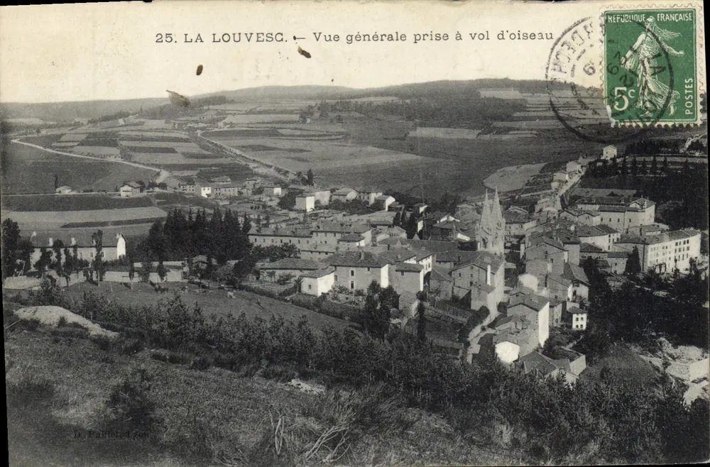 La Louvesc — Allgemeiner Überblick von oben — J. Raullier, n°25 - Vorderseite