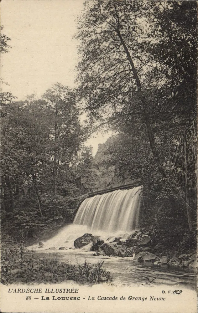 La Louvèsc - La Cascade de Grange Neuve — L'ARDÈCHE ILLUSTRÉE, n°80, éditeur B.F. - Vorderseite
