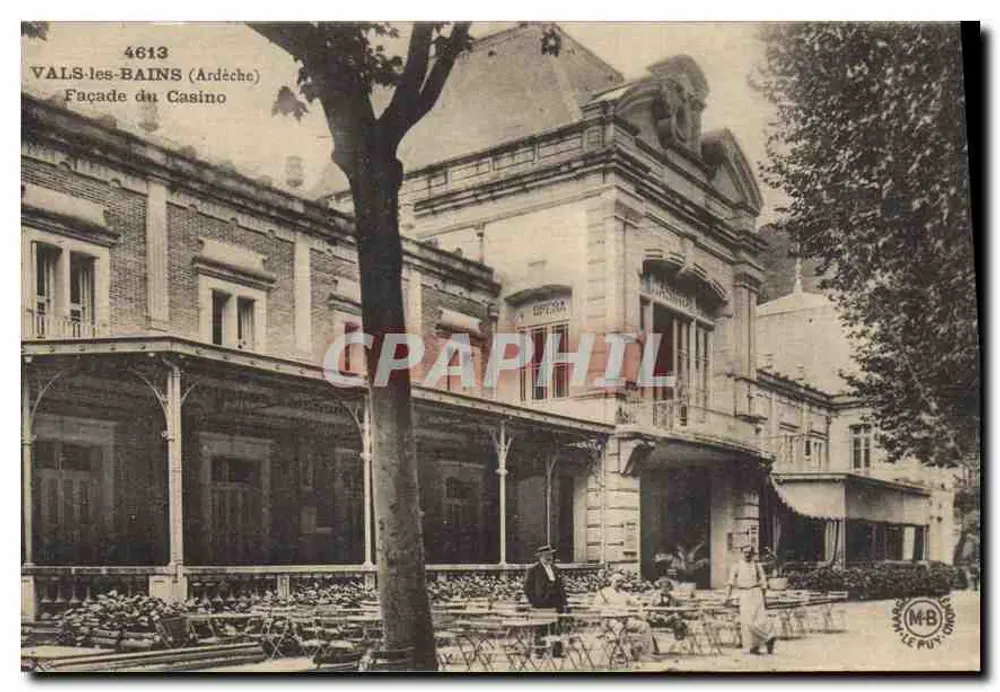 Vals-les-Bains (Ardèche) — Facha da Casa de Cassino — Editor M.B. Le Puton - Frente