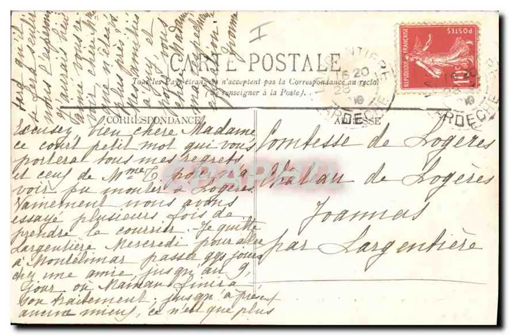 Villa der Celestins — Quelle Pauline und Constantine — Grand-Hôtel des Bains — Edit. Albouy - Rückseite