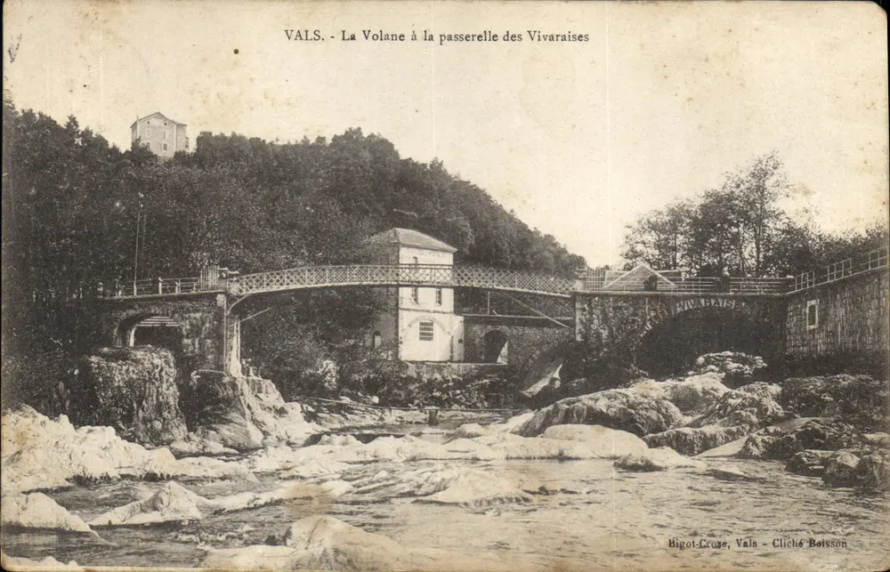 Vals - La Volane an der Brücke der Vivaraïses — Bigot-Croze, Vals - Cliché Boisson - Vorderseite