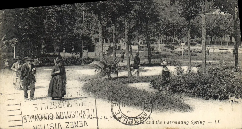 O Parque e a Fonte Intermitente — LL — Exposição Colonial de Marselha - Frente