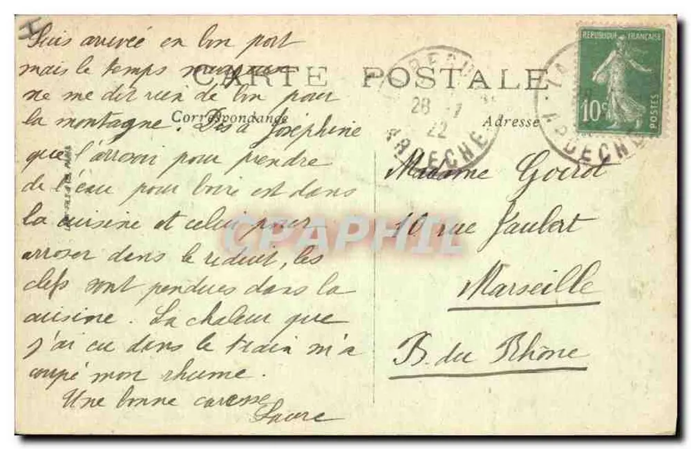 O Parque e a Fonte Intermitente — LL — Exposição Colonial de Marselha - Verso