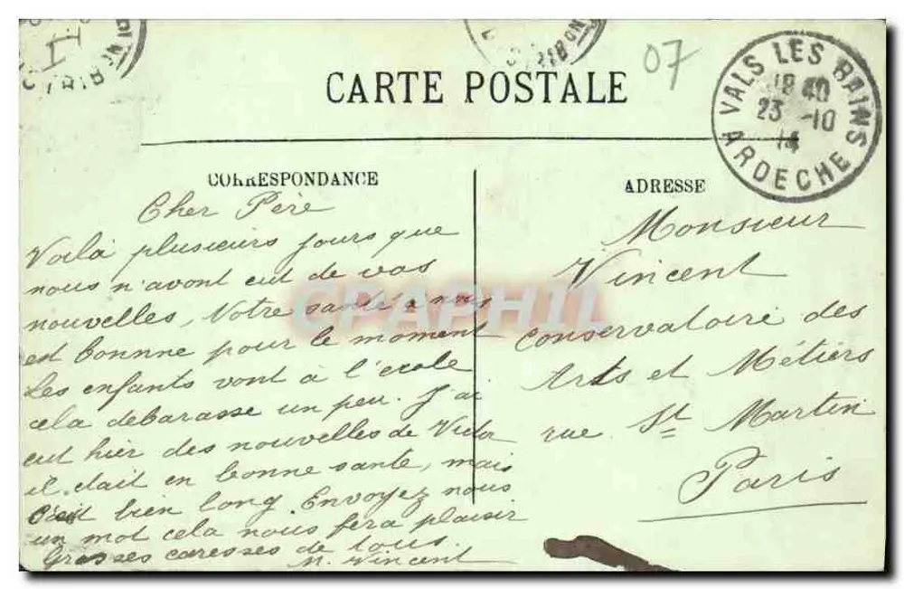 Vals-les-Bains (Ardèche) — A Fonte Intermittente — LL. - Verso