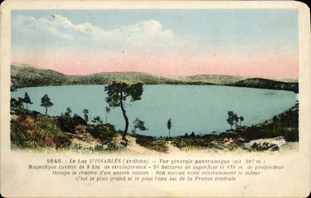 See Issarlès (Ardèche) — Panoramablick (Höhe 997 m) — Nr. 2846 - Vorderseite