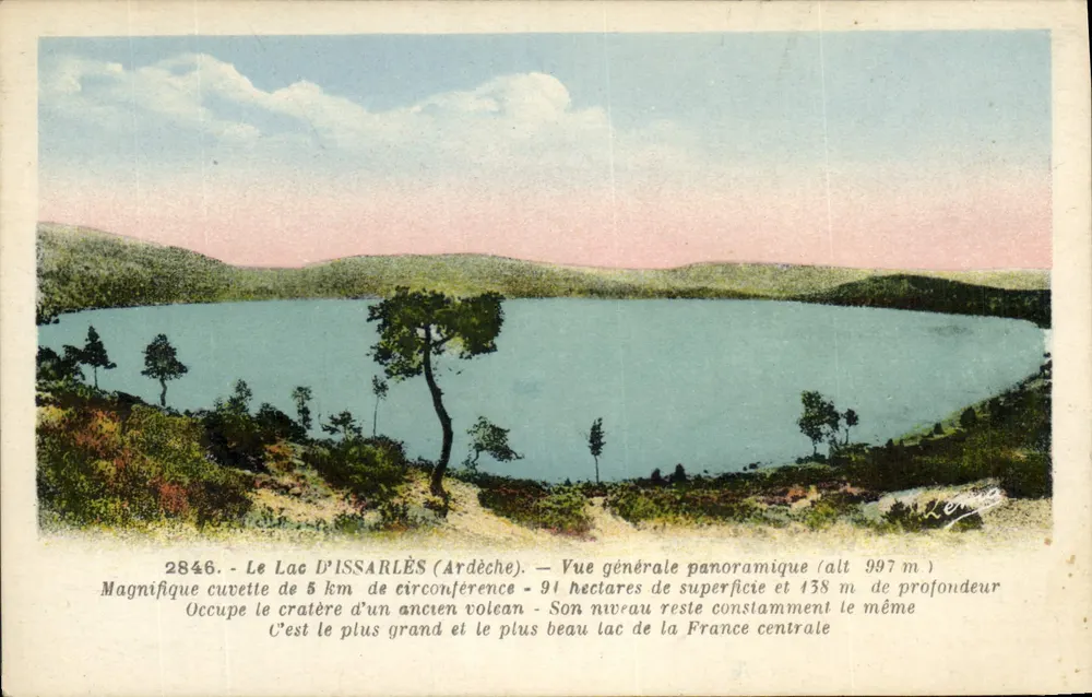 See Issarlès (Ardèche) — Allgemeine Panoramablick — Photo Impression Léon Margerit - Vorderseite