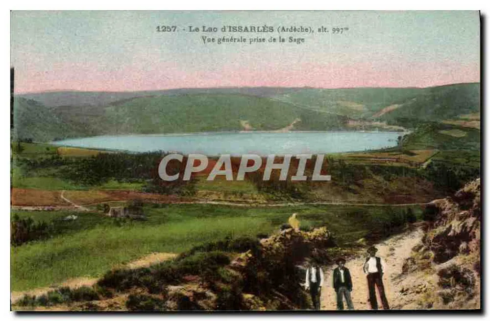 See Issarlès (Ardèche) — Allgemeiner Blick von der Sage — Éditions d'Art Margerit Brémond, Le Puy - Vorderseite