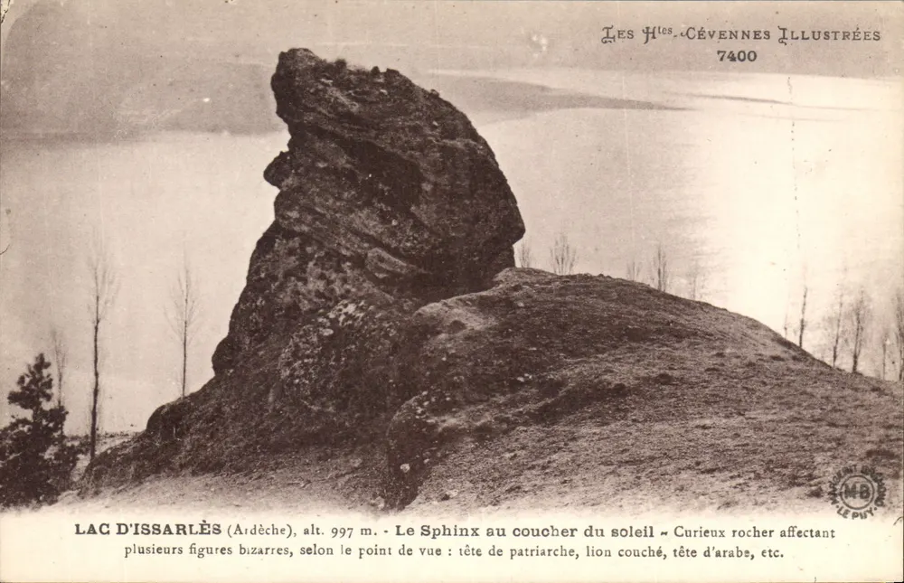 See Issarlès (Ardèche) — Der Sphinx bei Sonnenuntergang — Les Cévennes Illustrées 7400 - Vorderseite