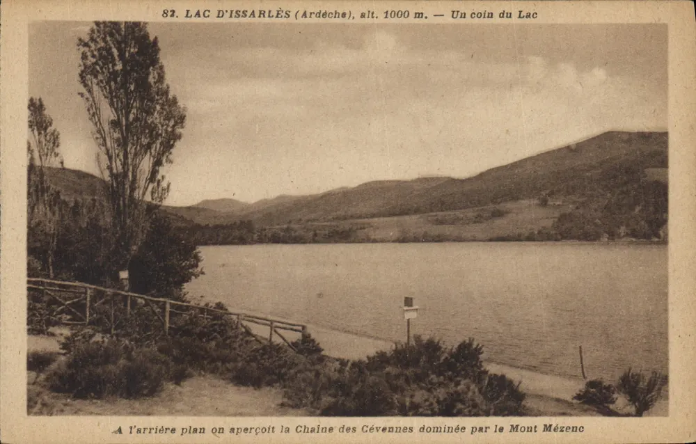 See Issarlès (Ardèche) — Ein Eck des Sees — Künstleredition Baondé - Vorderseite