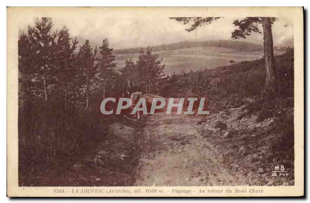 LA LOUVESC (Ardèche), all. 1050 m. - Landschaft - Auf dem Rückweg vom Mont Chaux — Verlag Le Puy, n° 9548 - Vorderseite